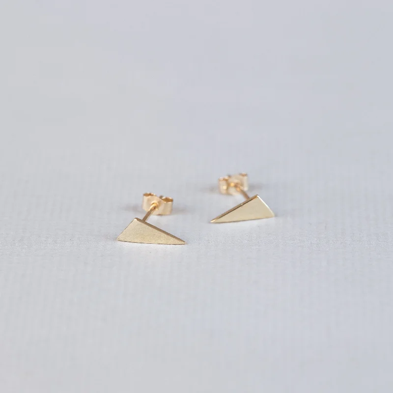 9ct Gold Triangle Studs