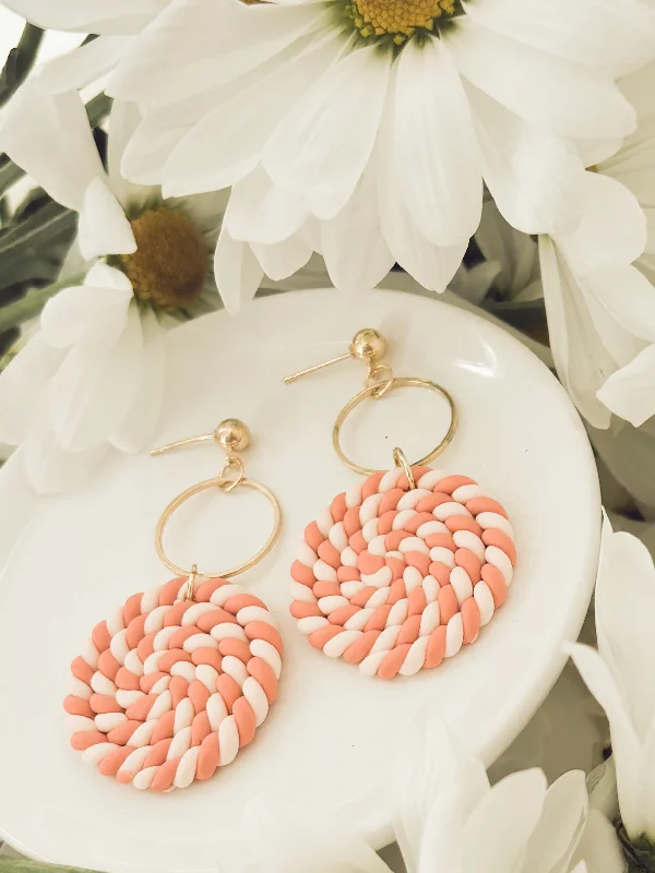 Beautiful Clay Twist Earrings