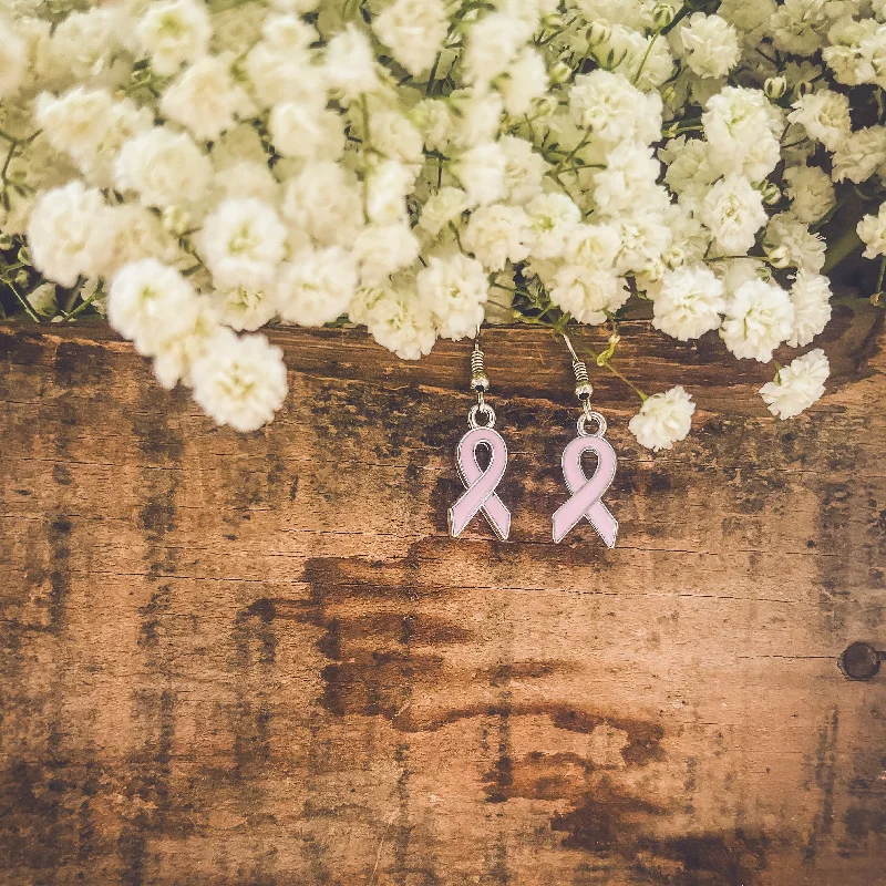 Beautiful Pink Ribbon Earrings (Dark or Light)