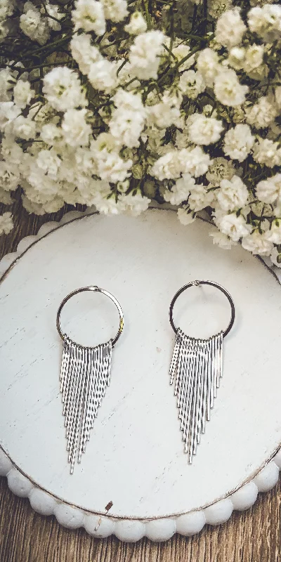 Beautiful Silver Cascade Earrings