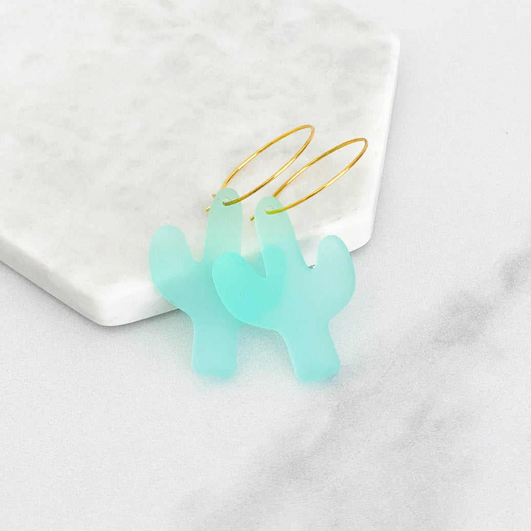 Classic Cactus Hoop Earrings