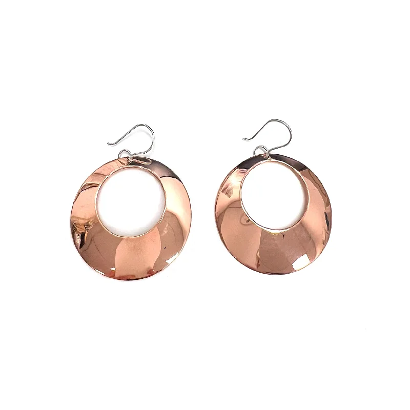 Copper Oval Dangle Earrings