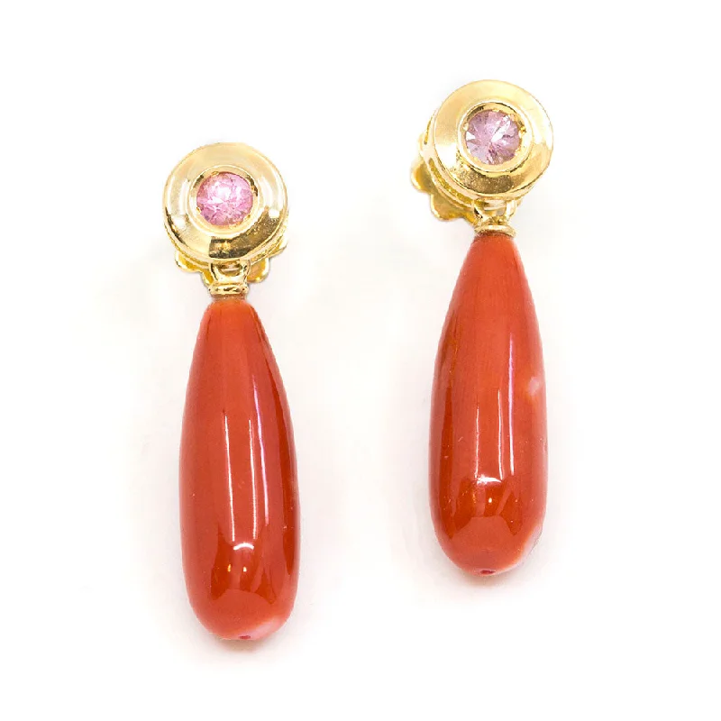 Coral Drop Earring