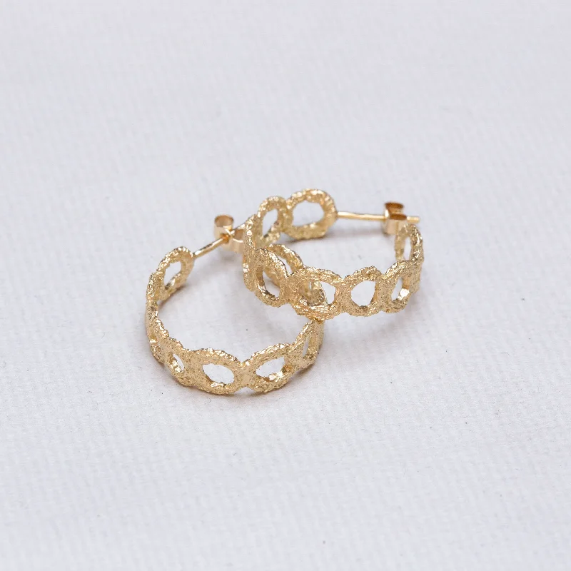 Crown Hoop Earrings