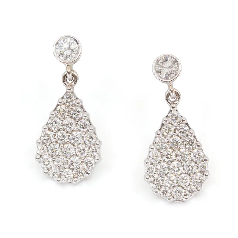 Diamond Pave Drop Earring