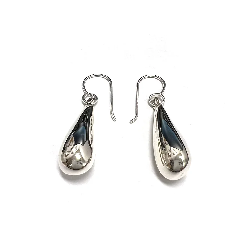 Sterling Silver Smooth Drip Earrings