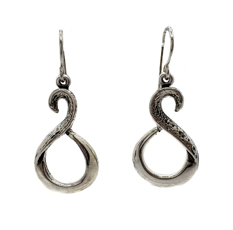 Sterling Silver Textured Dangle Earrings