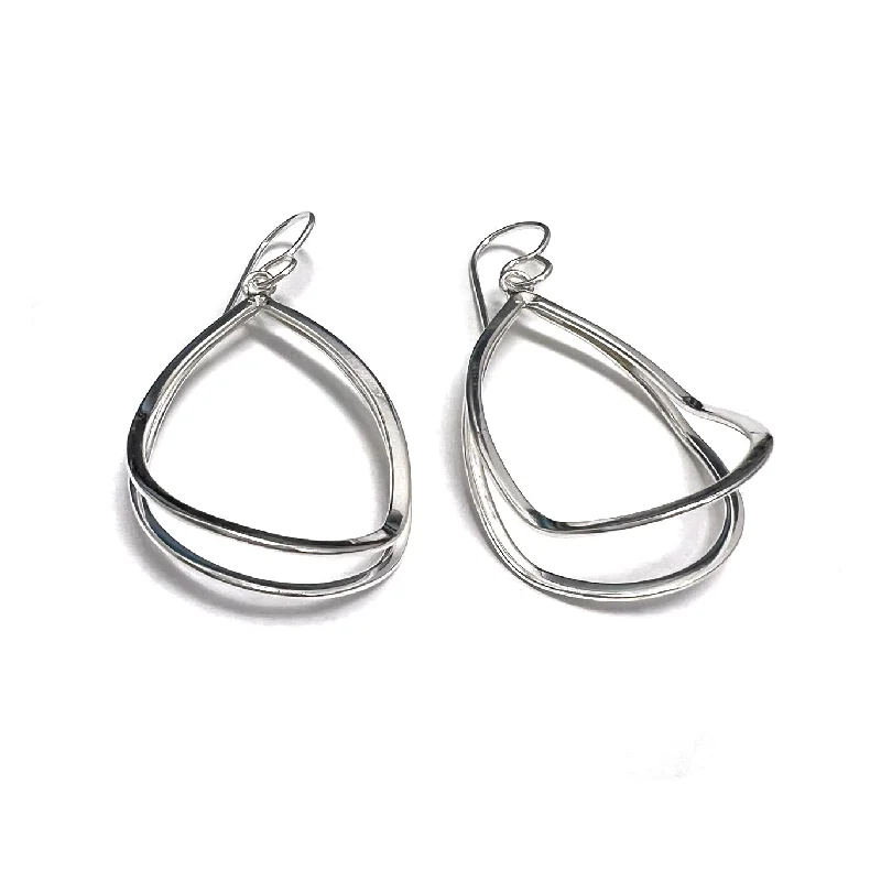 Sterling Silver Split Bottom Dangle Earrings