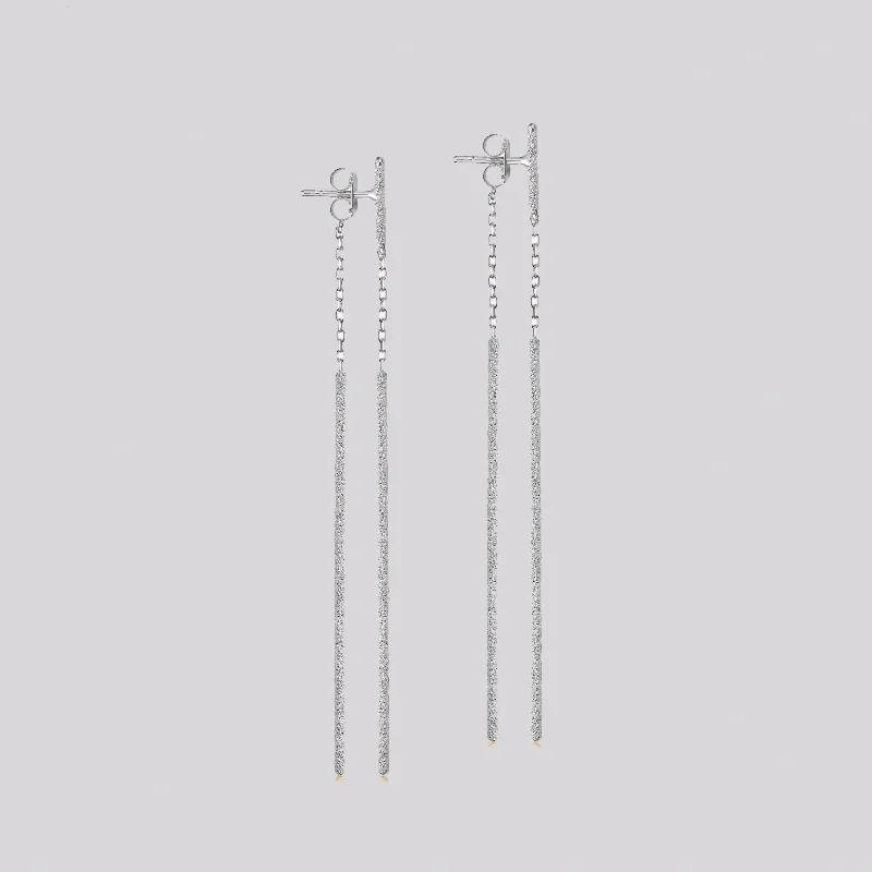 Florentine Finish Double Magic Wand Earrings