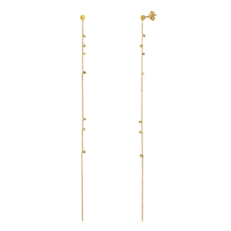 Gold Dust Single Strand Earrings