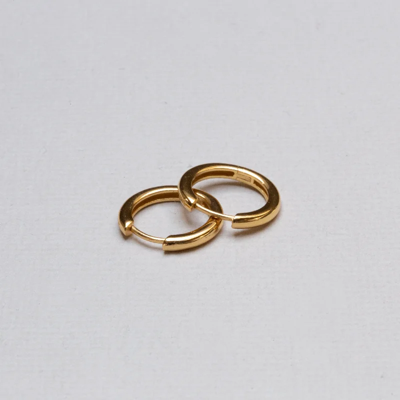 Gold-plated Huggie Hoop Earrings