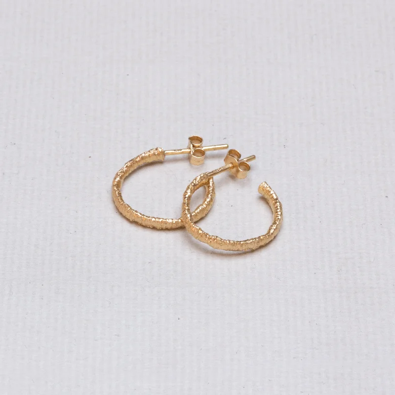 Straight Stitch Hoop Earrings Small