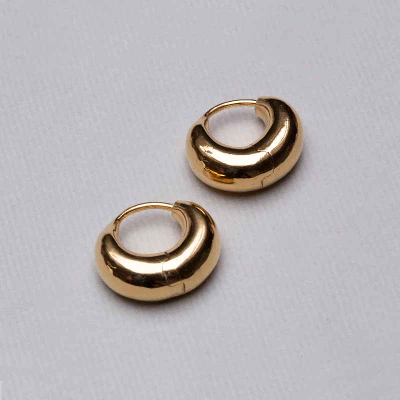 Gold Plated Silver Crescent Hoops