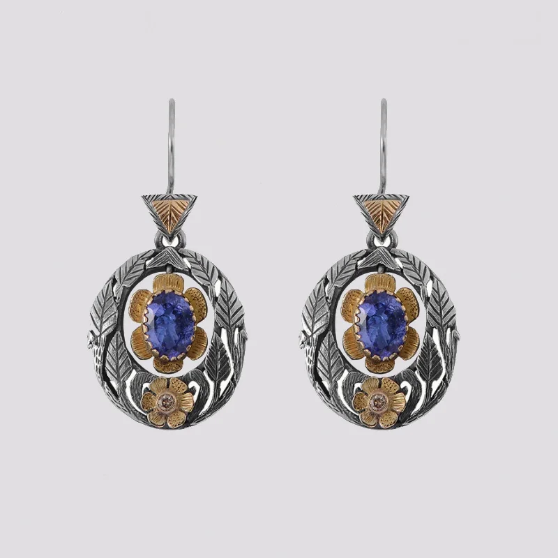 Tanzanite and Diamond Earrings