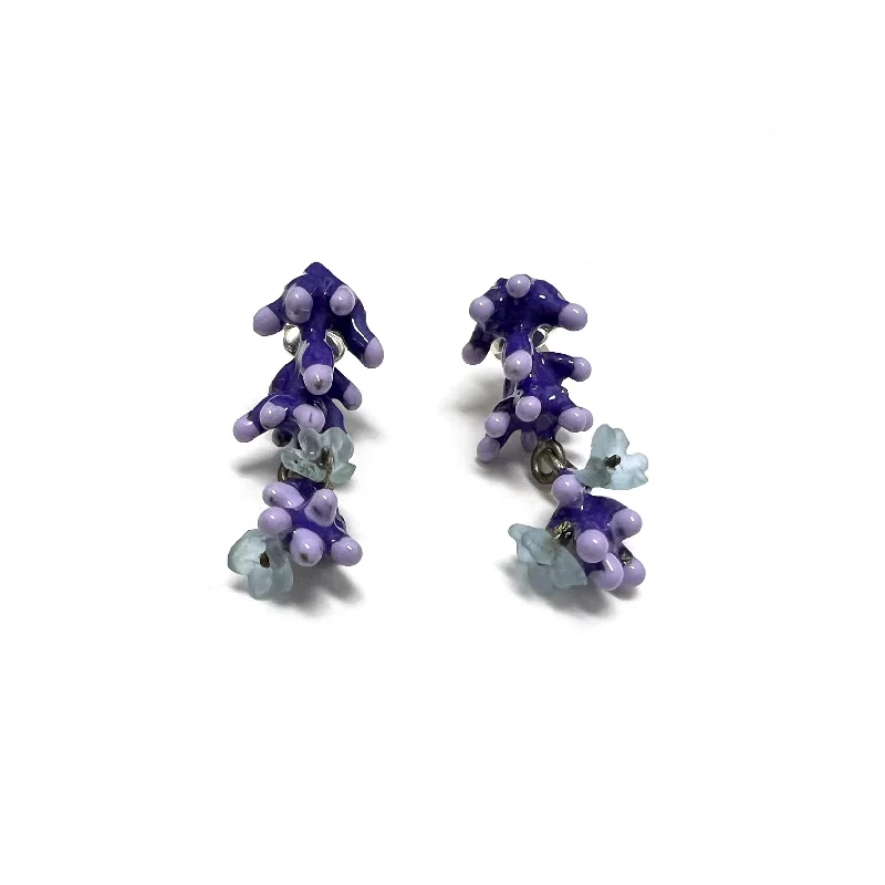 Lavender Post Earrings by Michael Michaud