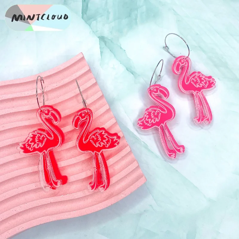 Mintcloud Dangle - Peekaboo Double Up Flamingo