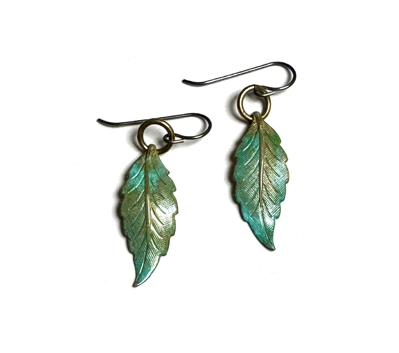 Green Leaf Earring