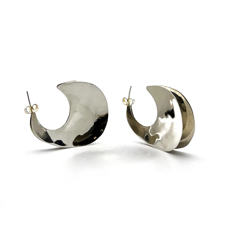 Sterling Silver Solid Split Bottom Hoop Earrings