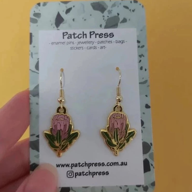 Patch Press - Enamel Dangle Earrings