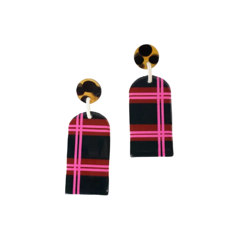 Plaid Arbor Earrings