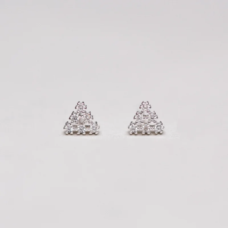 Silver Triangle Stud Cartilage Earring