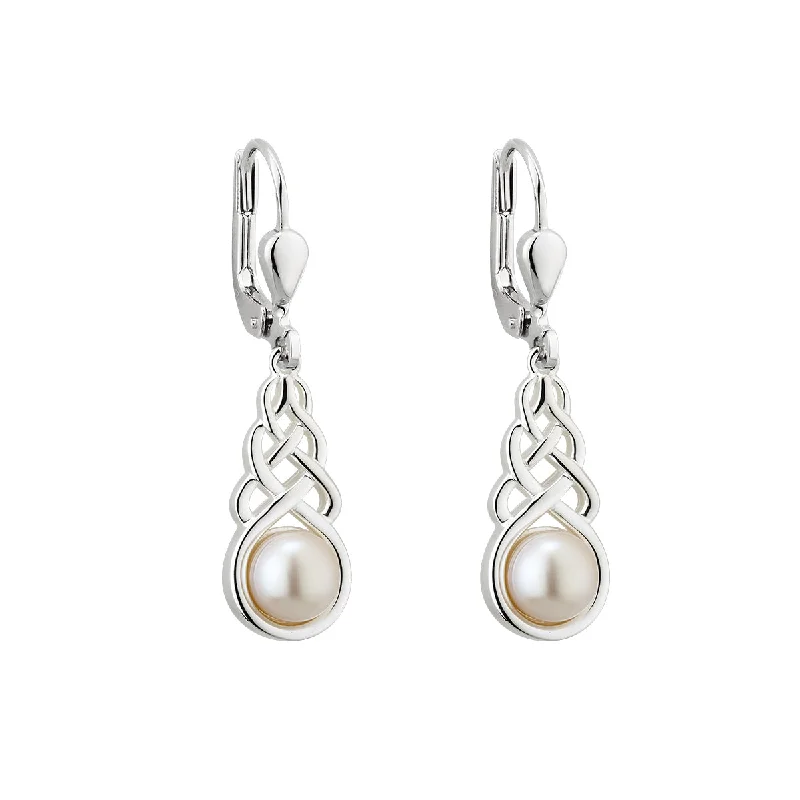 Pearl Trinity Dangle Earrings