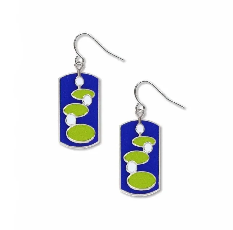 Abstract Water Lilies III Earrings