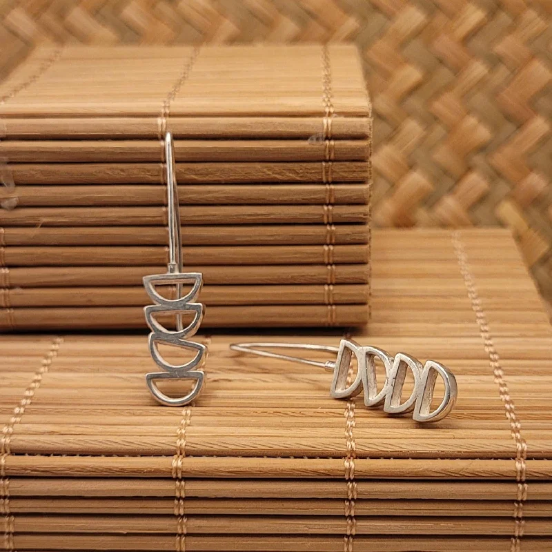 Will Sharp: Wonky Drop Silver Earrings