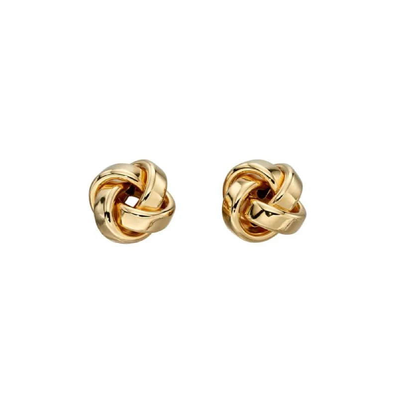 Knot Stud Earrings - 9ct Gold