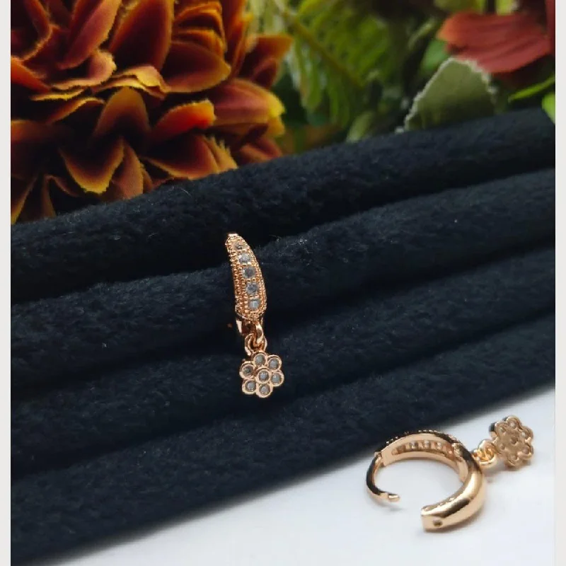 Aamrapali Rose Gold Plated Austrian Stone Stud Earrings