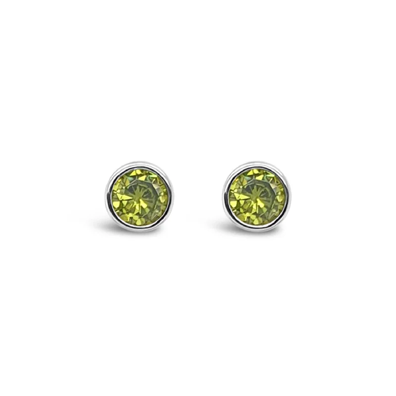 Absolute Birth Stone Stud Earrings, August