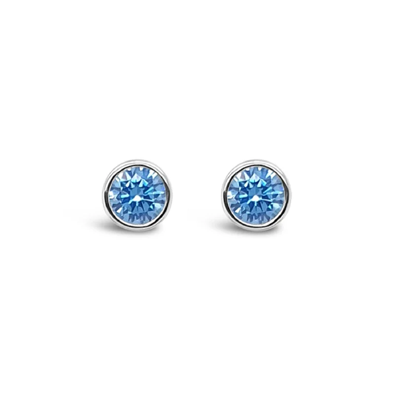 Absolute Birth Stone Stud Earrings, December