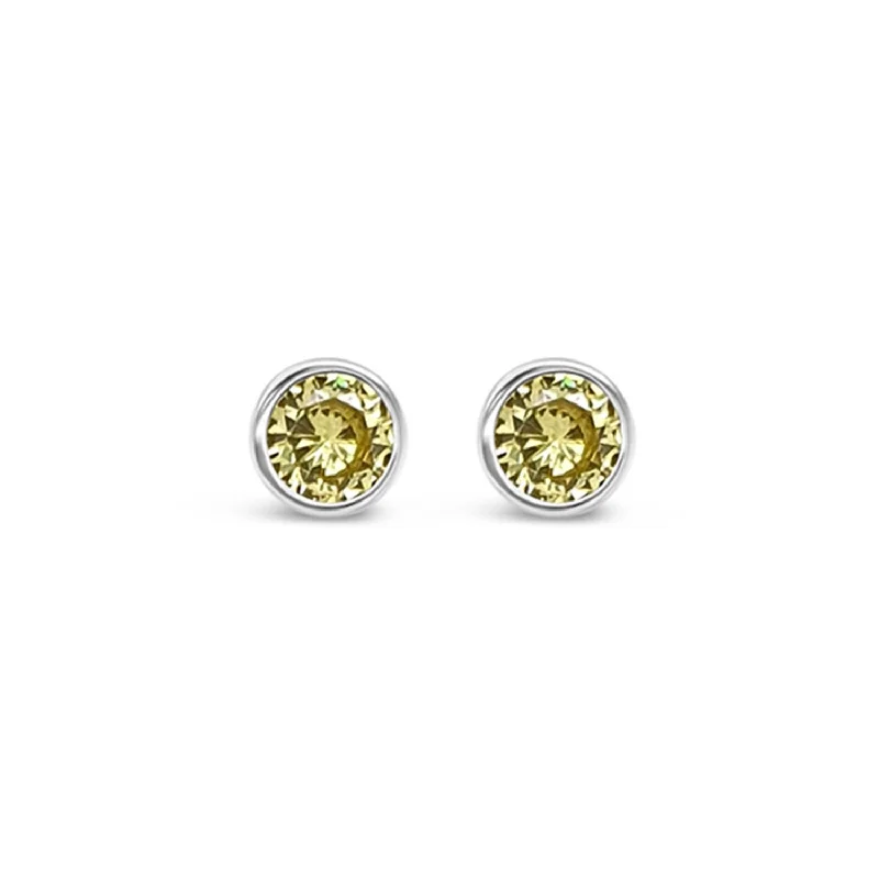 Absolute Birth Stone Stud Earrings, November