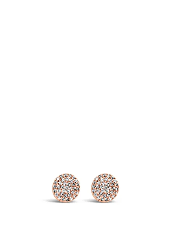 Absolute Rose Gold Diamante Stud Earrings, E2097RS