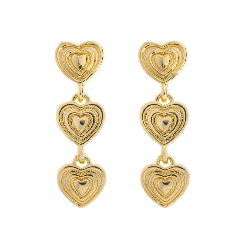 Baby - Dangling Heart Stud Earrings