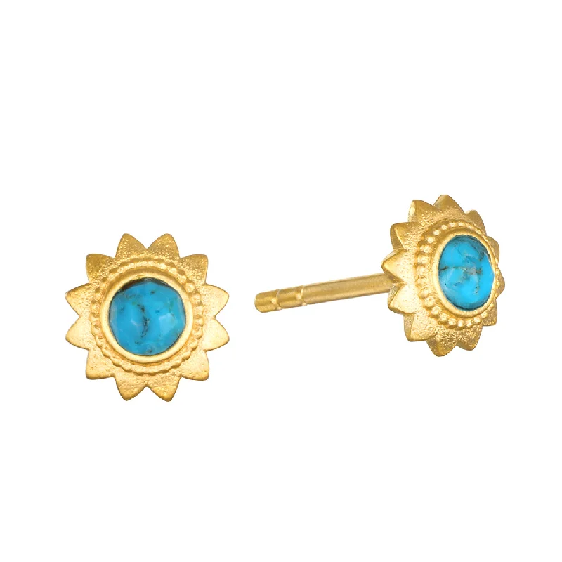 Beginning to Bloom Lotus Gold Stud Earrings