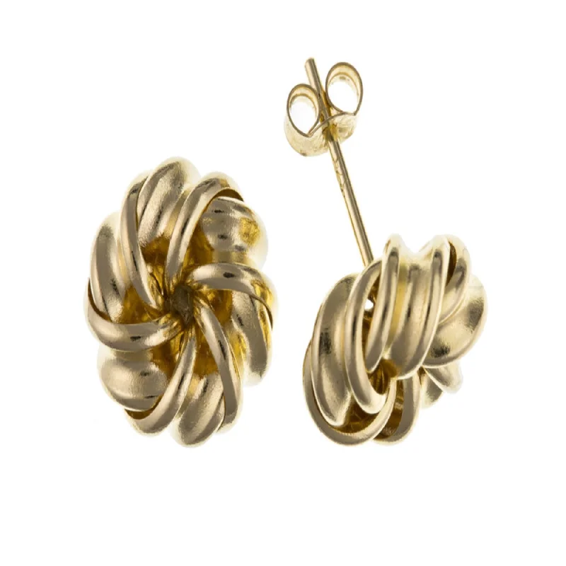 Gold Knot Stud Earrings