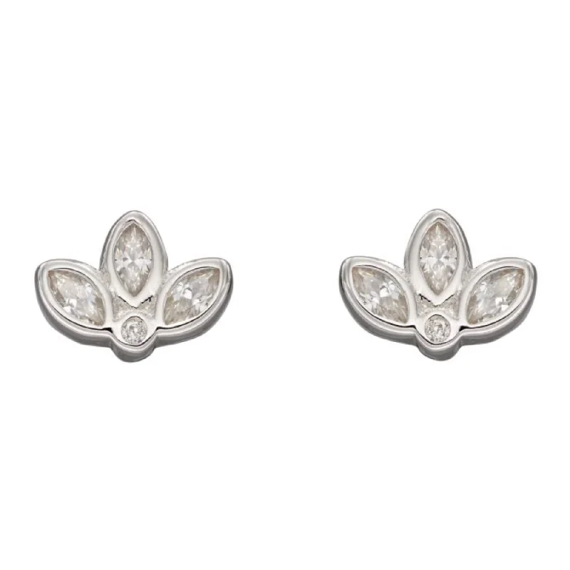 Lotus Flower Stud Earrings