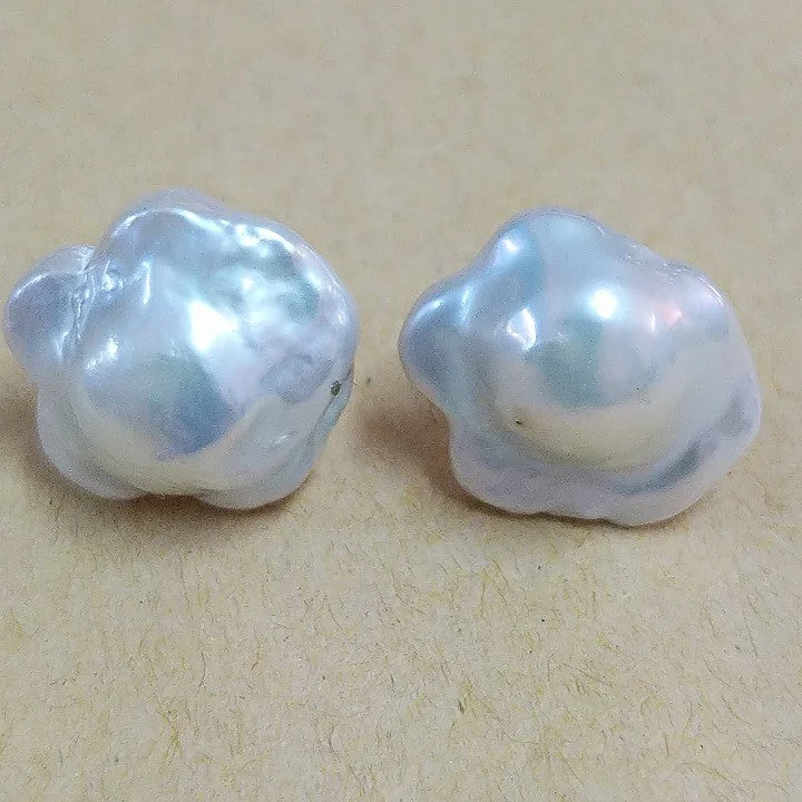 MOKO FRESHWATER PEARL BLISTER STUD EARRINGS