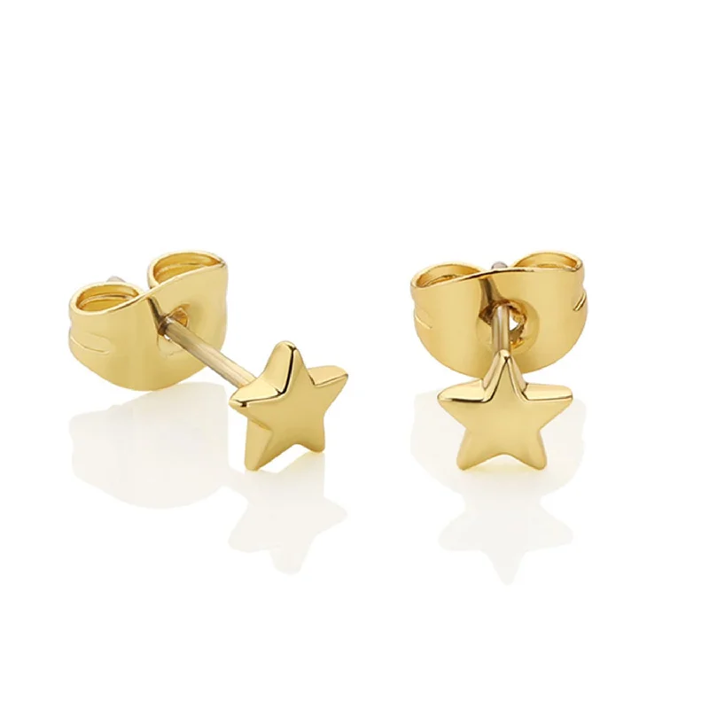 Newbridge Amy Star Stud Earrings, Gold