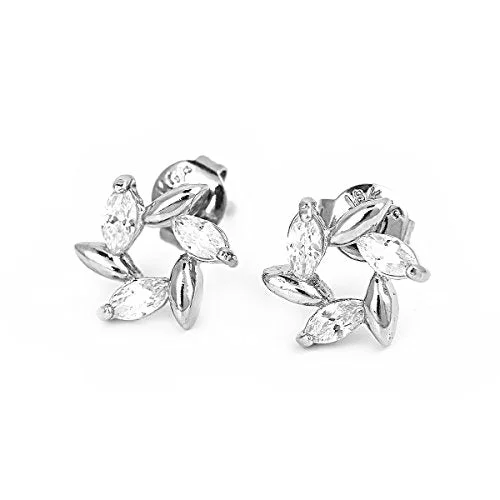 Sexy Sparkles Windmill Copper Stud Earrings Cubic Zirconia women teen girls