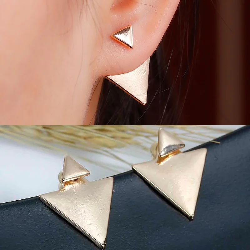 Sexy Sparkles Ear Jacket Stud Earrings Back Ear Cuffs Stud Earring