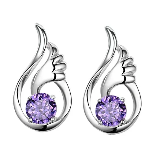 Sexy Sparkles Ear Post Stud Earrings Cubic Zirconia women girls teens jewelry