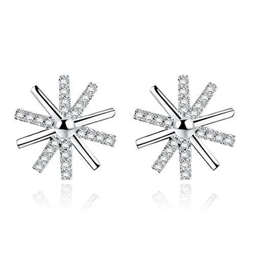 Sexy Sparkles Ear Post Stud Earrings Cubic Zirconia for women girls jewelry