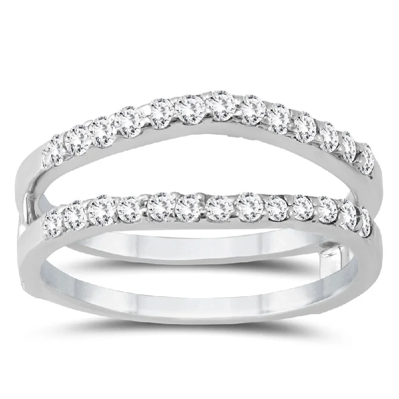 1/2 Carat TW Diamond Insert Ring in 14K White Gold