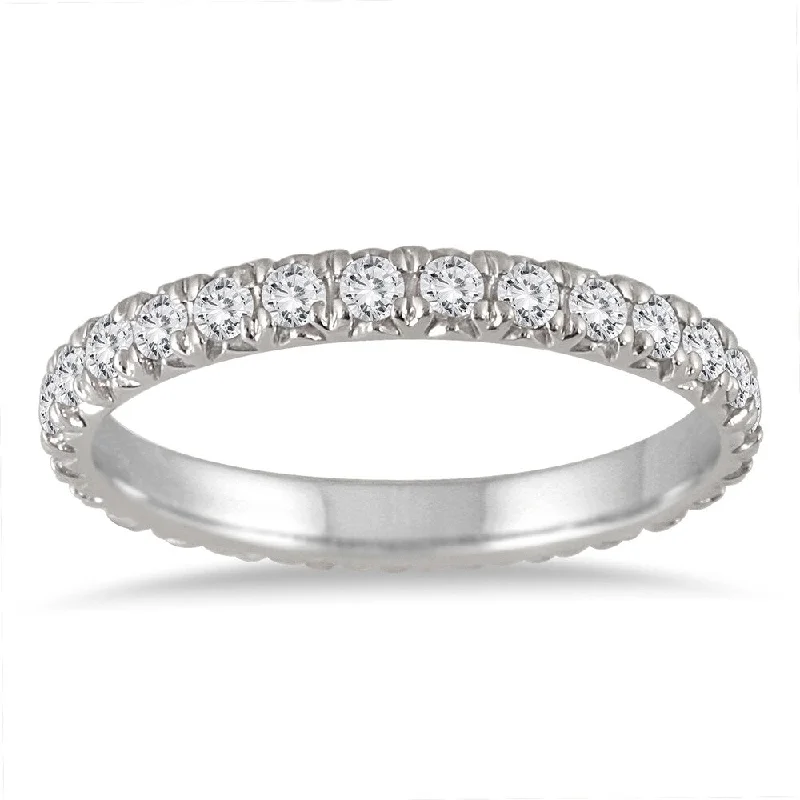 1 3/8 Carat TW Diamond Eternity Wedding Band in 14K White Gold