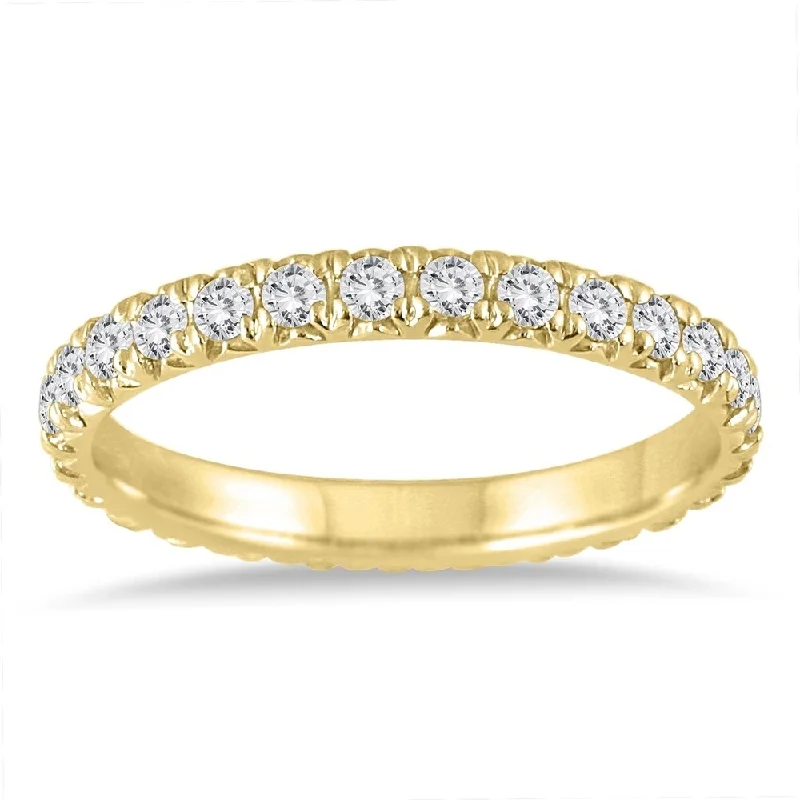 1 3/8 Carat TW Diamond Eternity Wedding Band in 14K Yellow Gold