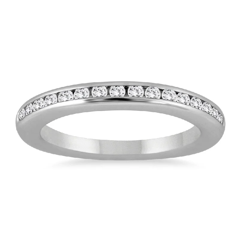 1/3 Carat TW Channel Set Diamond Band in 14K White Gold