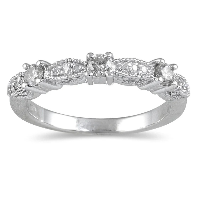 1/3 Carat TW Diamond Band in 10K White Gold