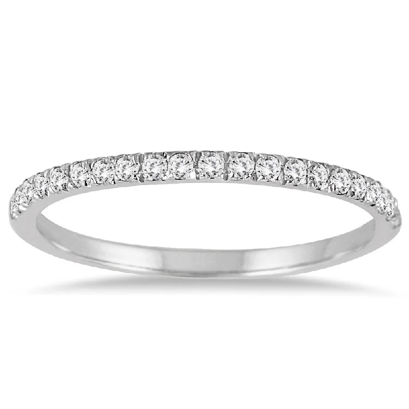 1/5 Carat TW Diamond Wedding Band in 14K White Gold